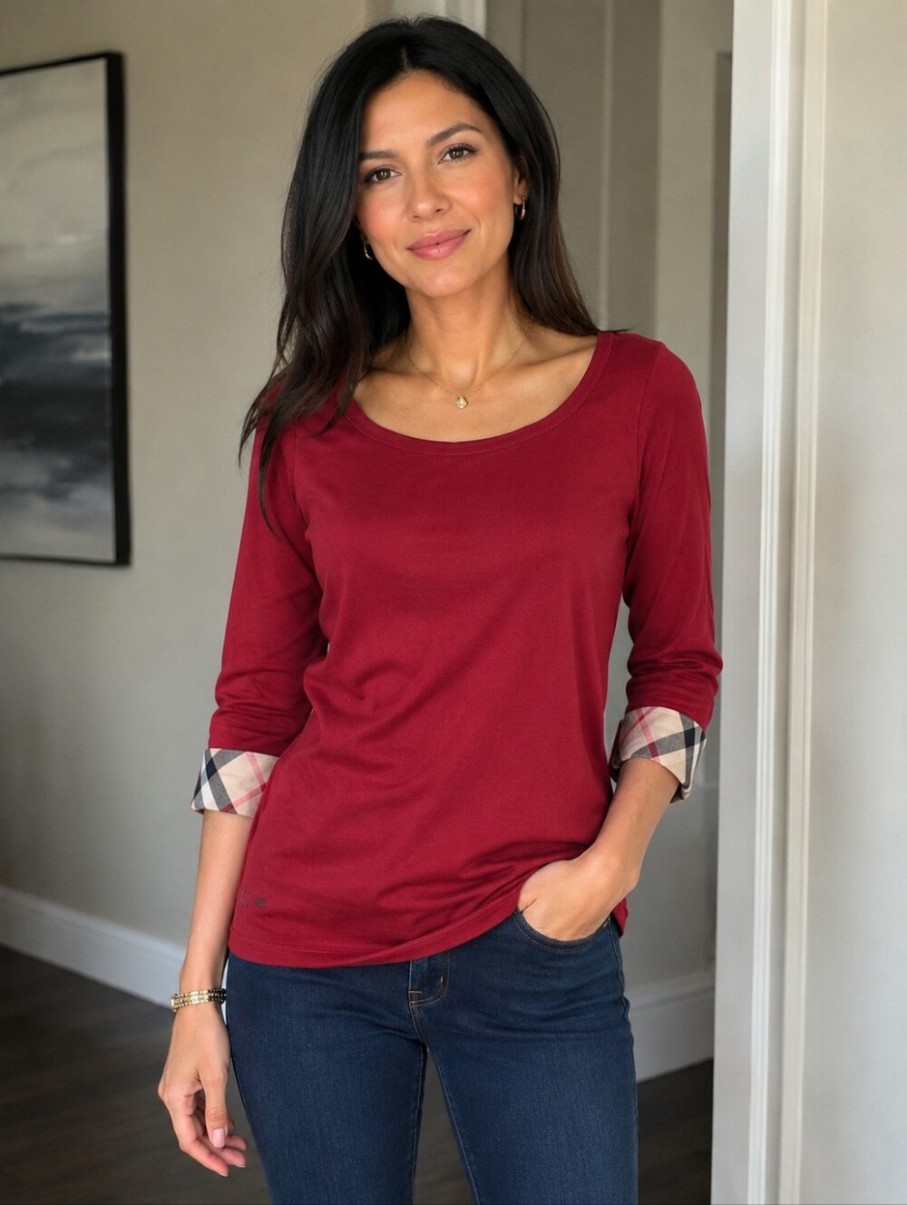 Burberry Brit Cotton Pullover Shirt L